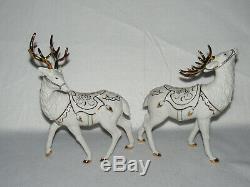 Member's Mark 2005 Porcelain Christmas Santa & Sleigh MIB