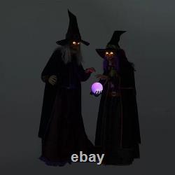 Members Mark Pre-Lit Animated Crystal Ball Witches Halloween Decor Set of 2