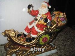 Members Mark Santa Sleigh with Reindeer Porcelain Christmas decoration