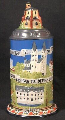 Mettlacher Stein Zeug Krug Villeroy & Boch Beer Stein 1976/1 #743 Germany