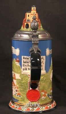 Mettlacher Stein Zeug Krug Villeroy & Boch Beer Stein 1976/1 #743 Germany