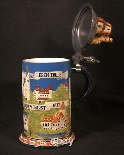 Mettlacher Stein Zeug Krug Villeroy & Boch Beer Stein 1976/1 #743 Germany