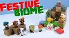 Minecraft Mini Figures Festive Biome Pack Review Christmas Skins