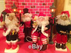 Motionette Santas Elf Elves Vtg LOT Animated RARE Lamp Lighter withWatch Lanterns