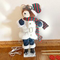 Motionettes Animated Christmas Figure 24 Bear Skiing Telco WORKS / VIDEO
