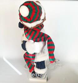 Motionettes Animated Christmas Figure 24 Bear Skiing Telco WORKS / VIDEO