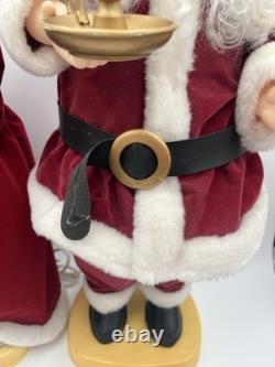 Motrix Industries 1992 Animated Lighted Santa and Mrs Claus 24 Tested working