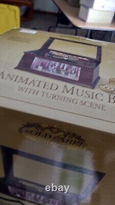 Mr. Christmas Gold Label Grand Animated Concertina Music Box 50 Songs WORKS