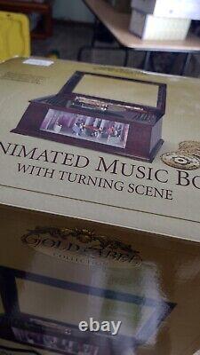 Mr. Christmas Gold Label Grand Animated Concertina Music Box 50 Songs WORKS