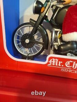 Mr. Christmas Motorcycling Musical Animated Plush Santa 20 Lighted New in Box