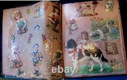 Museum Quality 1876 Dresden Scrap Book With 21 Pages Of German Die Cuts