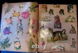 Museum Quality 1876 Dresden Scrap Book With 21 Pages Of German Die Cuts