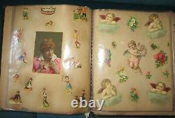 Museum Quality 1876 Dresden Scrap Book With 21 Pages Of German Die Cuts