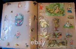 Museum Quality 1876 Dresden Scrap Book With 21 Pages Of German Die Cuts