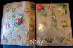 Museum Quality 1876 Dresden Scrap Book With 21 Pages Of German Die Cuts