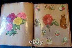 Museum Quality 1876 Dresden Scrap Book With 21 Pages Of German Die Cuts