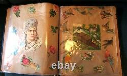 Museum Quality 1876 Dresden Scrap Book With 21 Pages Of German Die Cuts