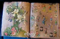 Museum Quality 1876 Dresden Scrap Book With 21 Pages Of German Die Cuts