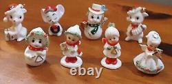 NAPCOWARE Christmas Bone China 2 Figurines 50s-60s MIXED LOT of 8