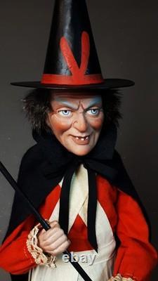 NEW, Large 24,8Paper macheGerman WITCHCandy Containerby Paul Turner HNY25-49 NEW, Large 24,8Paper macheGerman WITCHCandy Containerby Paul Turner HNY25-49