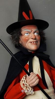 NEW, Large 24,8Paper macheGerman WITCHCandy Containerby Paul Turner HNY25-49 NEW, Large 24,8Paper macheGerman WITCHCandy Containerby Paul Turner HNY25-49