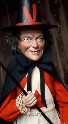 NEW, Large 24,8Paper macheGerman WITCHCandy Containerby Paul Turner HNY25-49 NEW, Large 24,8Paper macheGerman WITCHCandy Containerby Paul Turner HNY25-49