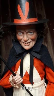 NEW, Large 24,8Paper macheGerman WITCHCandy Containerby Paul Turner HNY25-49 NEW, Large 24,8Paper macheGerman WITCHCandy Containerby Paul Turner HNY25-49