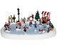 New Lemax Village Skating Pond With Sound, Set Of 18 #94048