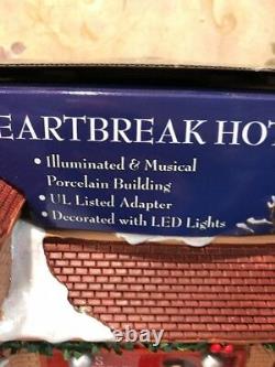 NEW RARE Christmas Elvis Presley Musical LED Heart Break Hotel Lighted Porcelain