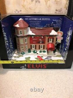NEW RARE Christmas Elvis Presley Musical LED Heart Break Hotel Lighted Porcelain