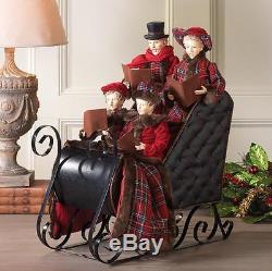 NEW RAZ 22.5 Large Caroler Family in Sleigh Christmas Decoration 3500750