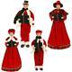 New Raz 18.5 Red Plaid Caroler Family Christmas Figure Decoration 3752989