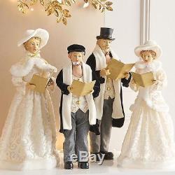 NEW Raz 18.5 White and Black Caroler Family Christmas Figures 3700781