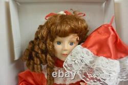 NEW Telco 1996 24 Animated Christmas MOTION-ettes Doll Red Dress Curly Brunette