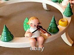 NEW! Vtg WENDT & KUHN ERZGEBIRGE CHRISTMAS ADVENT Candle Musician ANGELS GERMANY