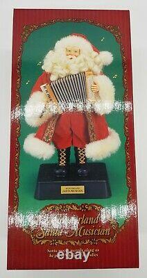 NIB 1999 Christmas Fantasy Wonderland Santa Musician Santa Accordion Plays Music