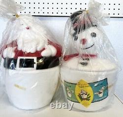 NOS Styrofoam Santa Ice Bucket VTG 60s Christmas GOTHAM INDUSTRIES Cookie Jar