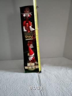 NOS Vintage Christmas Pixie Elves MCM Stacked Gift Boxes TREE Japan In Box RARE