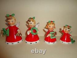 Napco 1956 Noel Angels Set Of Four 3bx2381 Great Vintage Condition All Marked