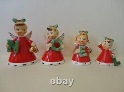 Napco 1956 Noel Angels Set Of Four 3bx2381 Great Vintage Condition All Marked