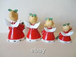 Napco 1956 Noel Angels Set Of Four 3bx2381 Great Vintage Condition All Marked