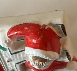 Napco Japan Ceramic Christmas Red Dress Girls NOEL Letters SEE Description! RARE