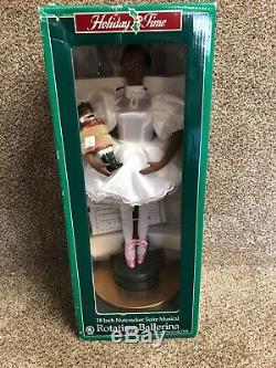 New Holiday Time Musical Rotating African Ballerina Doll Nutcracker Suite 18