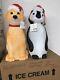 New Labrador Retriever Penguin Golden Lab Dog Puppy Blowmold Both Xmas Light 25