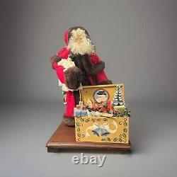 Norma DeCamp Santa withToy Box Music Box Toyland House Of Hatten Hand Crafted