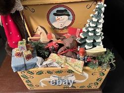 Norma DeCamp Santa withToy Box Music Box Toyland House Of Hatten Hand Crafted