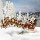Now Dash Away All Musical Santa With Reindeer Fabriche Christmas Figurine Set