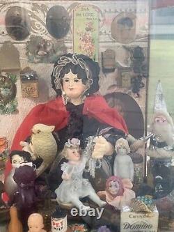 OOAK Artisan Made Shadow Box Original by Norma Decamp hand crafted dolls