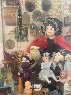 OOAK Artisan Made Shadow Box Original by Norma Decamp hand crafted dolls