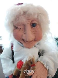 OOAK Santa Elf Artist Made Terry Norton Handcrafted Sculptured Christmas Doll